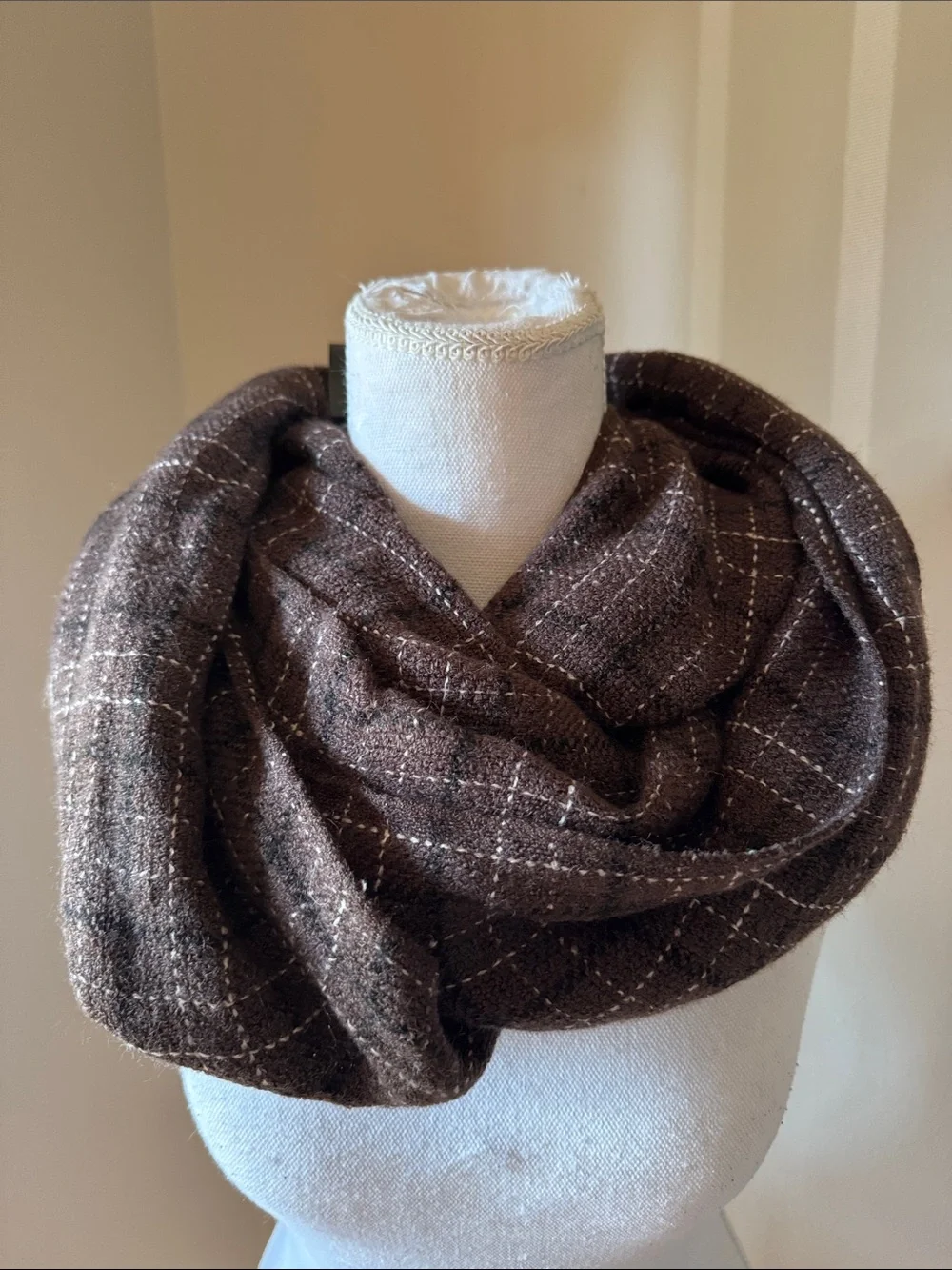 NWT Brown Plaid Infinity Scarf - Women Accessories